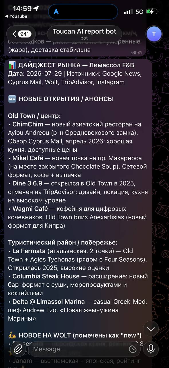 AI-аналитика и рыночный дайджест